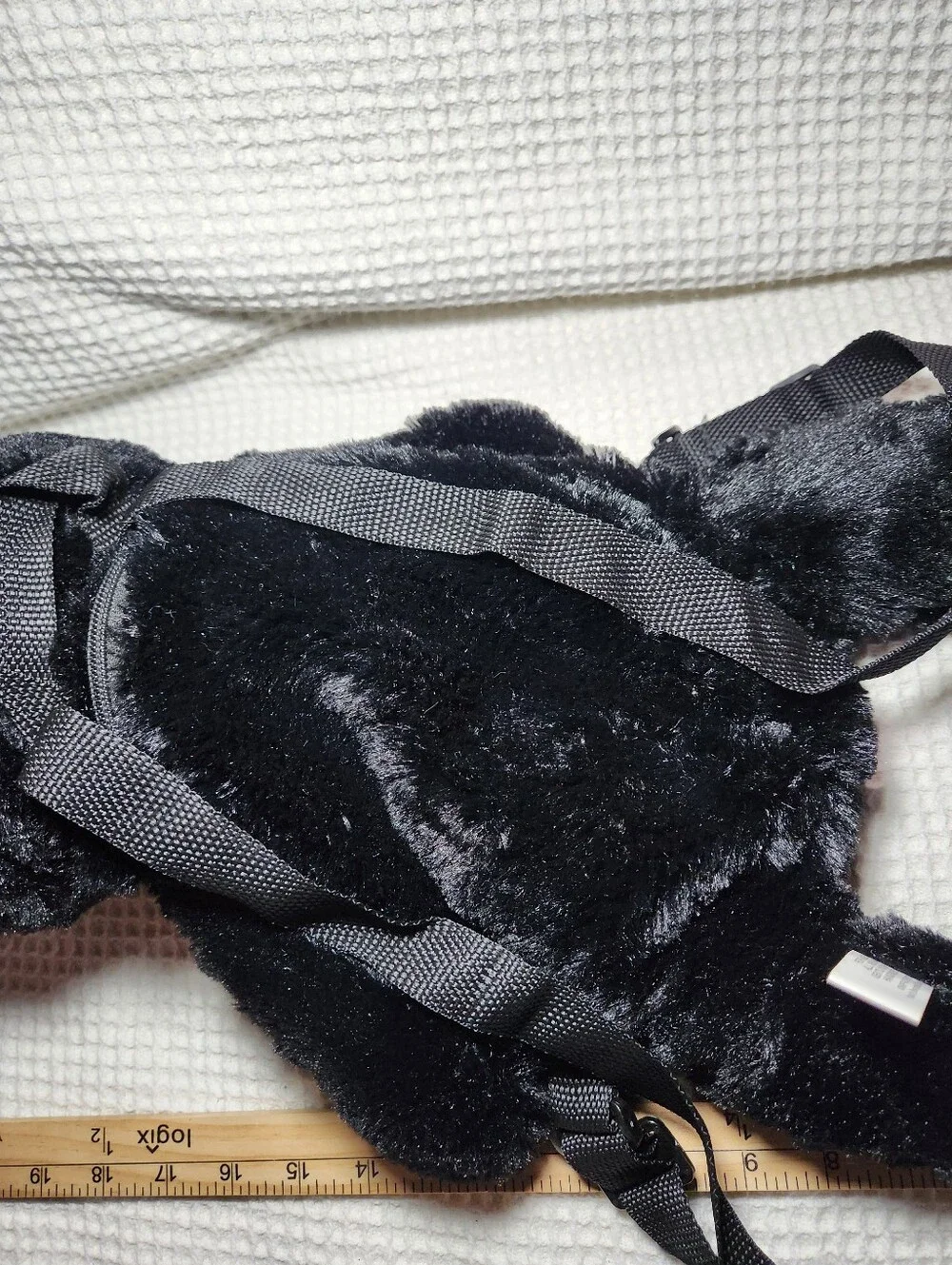 Plush Black Bear Kids Backpack - Soft Teddy Design